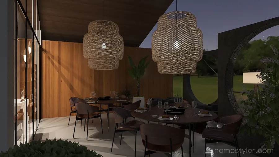 Sushi Beach Bar 3d design renderings