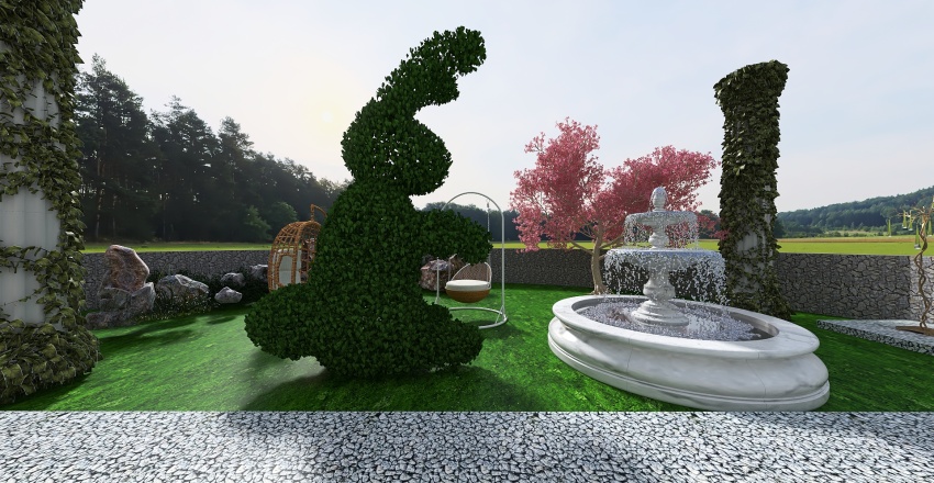 Giradino dei conigli 3d design renderings