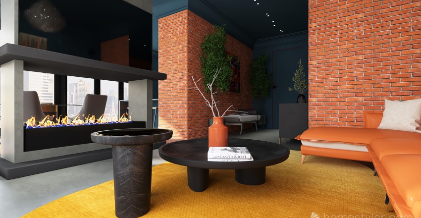 Colorful appartment 3d design renderings
