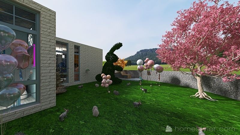 Giradino dei conigli 3d design renderings