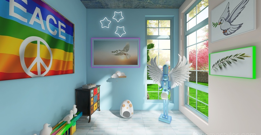 stanza della pace 3d design renderings