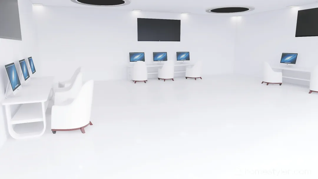 control room modernite 3d design renderings