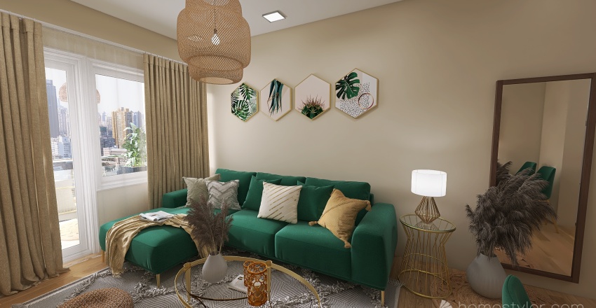 Rectangle house 3d design renderings