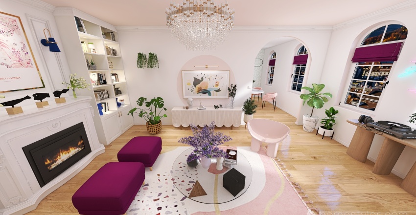 #AprilFoolContest - Salon maximaliste 3d design renderings