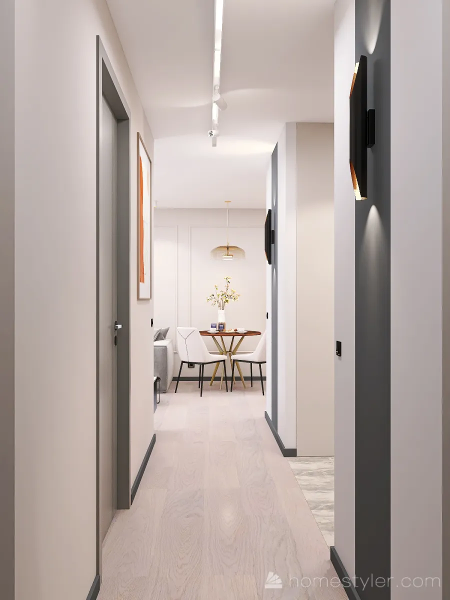 Bright apartment 3d design renderings