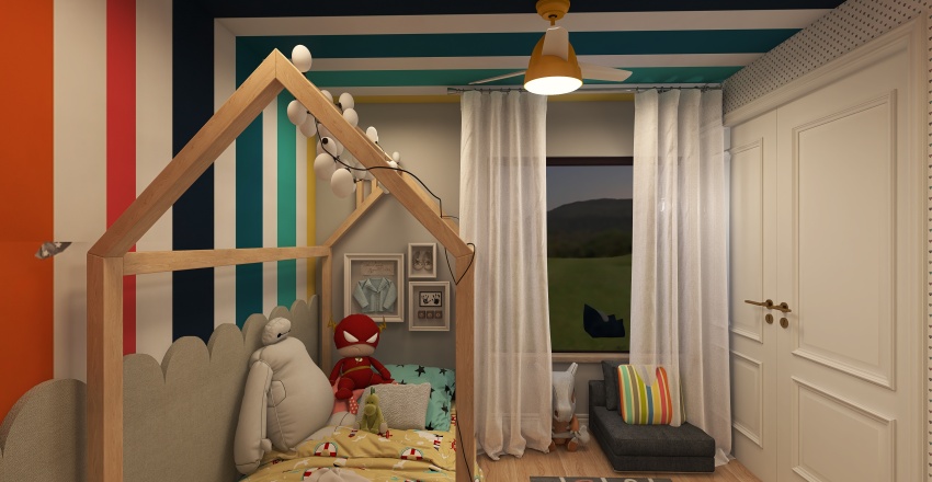 #ChildsDayContest Painted Stripe Boys Paradise 3d design renderings