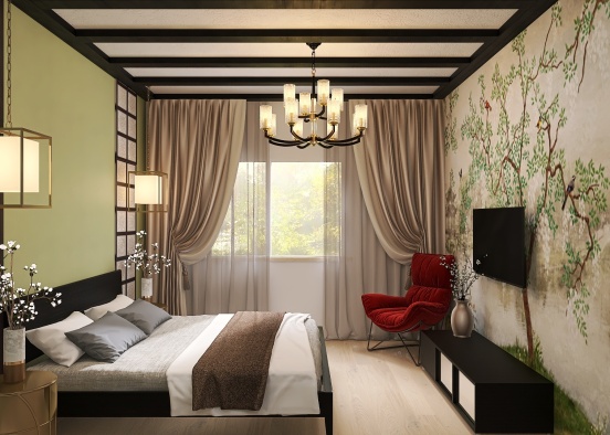 Dormitor Cezara si dormitor Matrimonial Design Rendering