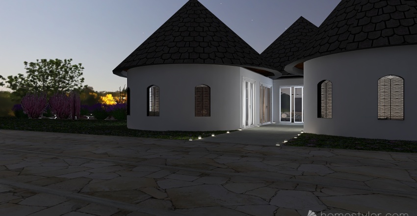 Farmhouse beauté de la nature 3d design renderings