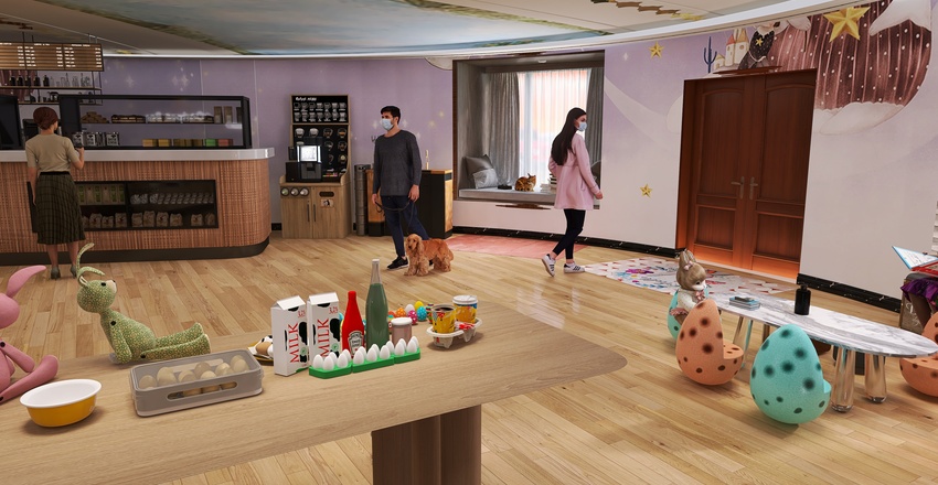 Easter store 3d design renderings