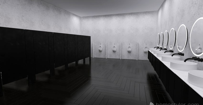 MENS BATHROOM 3d design renderings