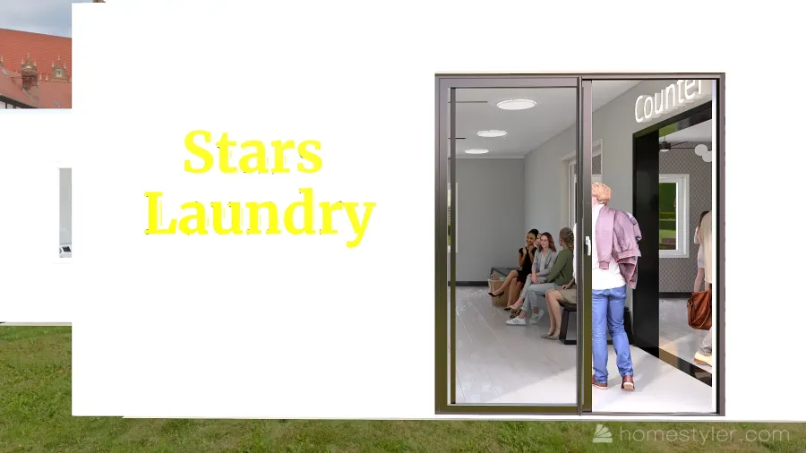 Stars Laundry 3d design renderings