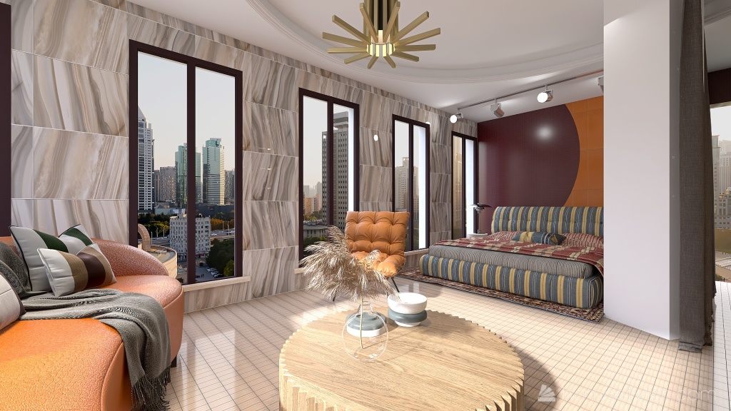 NY,NY bedroom 3d design renderings
