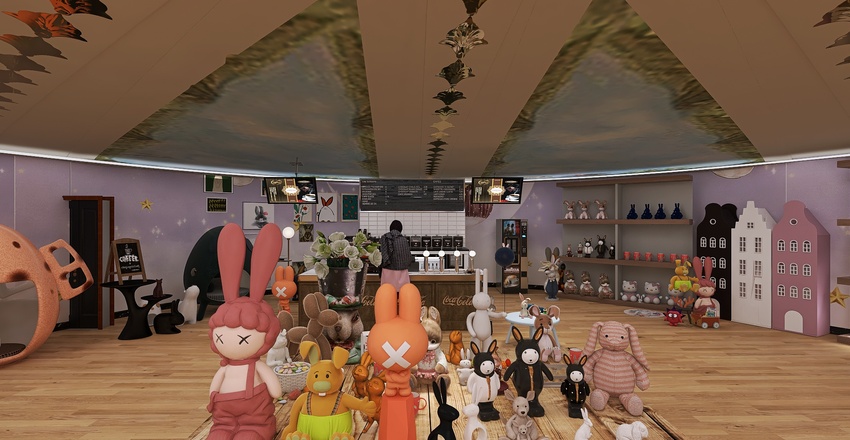 Easter store 3d design renderings
