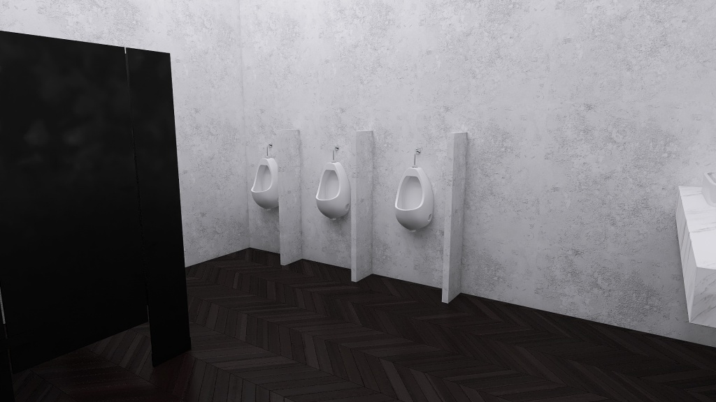 MEN'S BATHROOM 3d design renderings