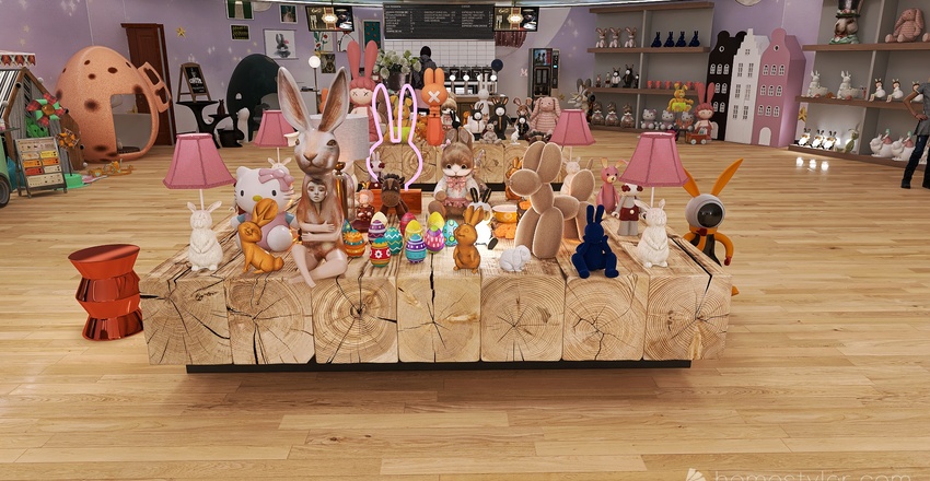 Easter store 3d design renderings