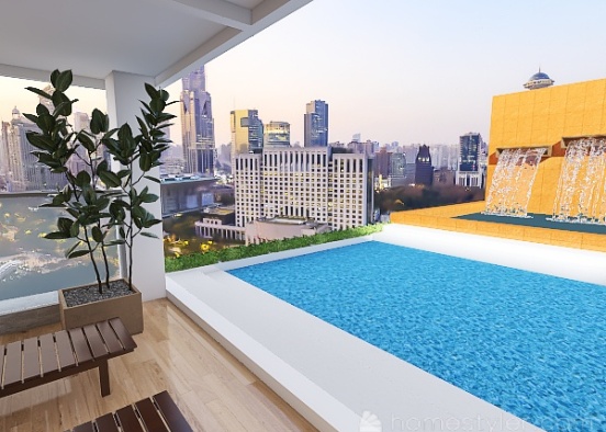 Penthouse with pool Design Rendering