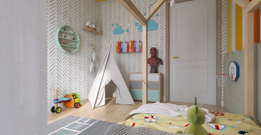 #ChildsDayContest Painted Stripe Boys Paradise 3d design renderings