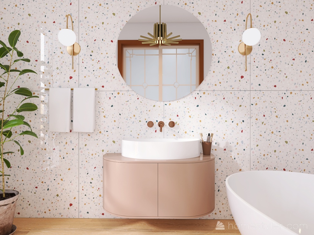 Pretty little Bathroom 3d design renderings