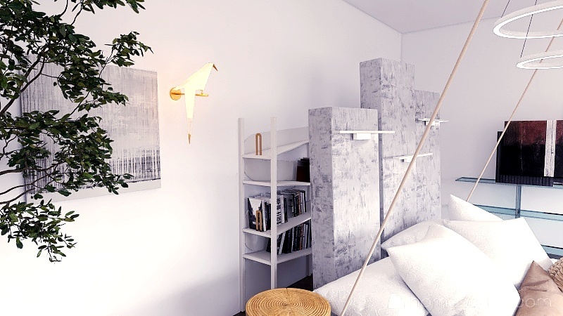 Bedroom_Bathroom_Dressing room 3d design renderings