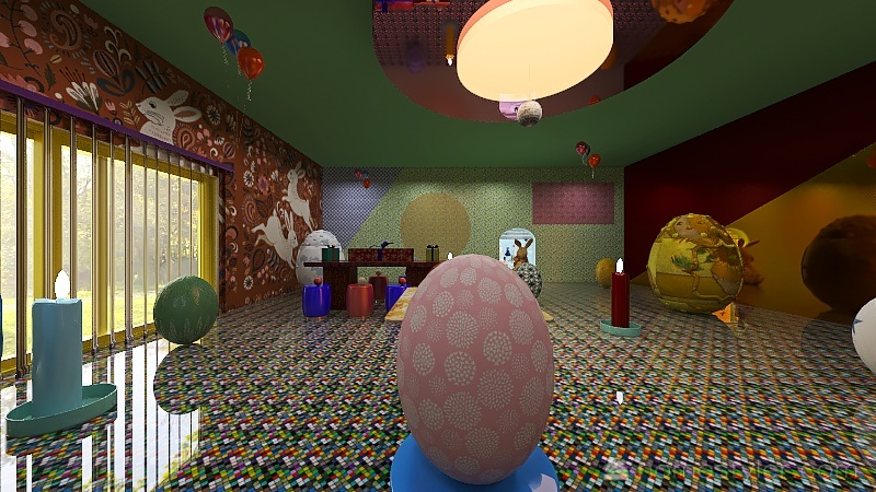 Stanza delle uova 3d design renderings