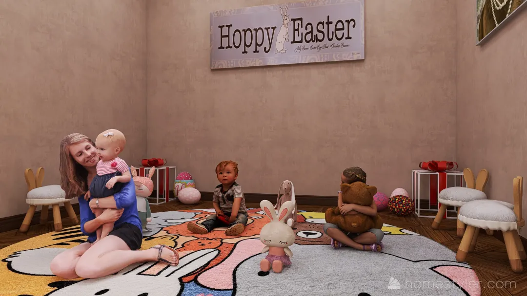 #EasterDayContest - Happy Easter Day! 3d design renderings