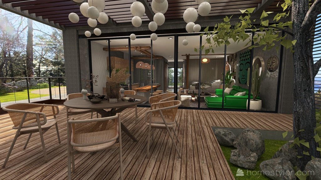 Farmhouse Terrace 3d design renderings