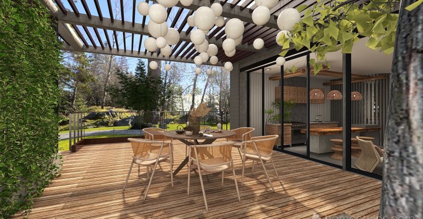 Farmhouse Terrace 3d design renderings