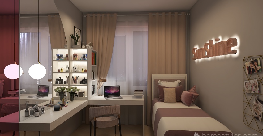 комната Алины 3d design renderings