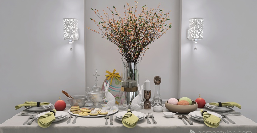 #EasterDayContest - Easter room 3d design renderings