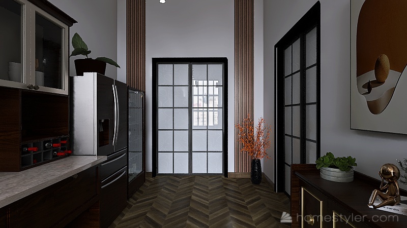 Beige Kitchen 3d design renderings