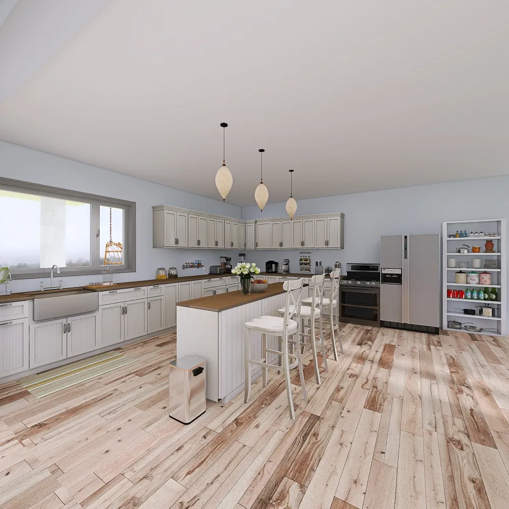One Floor Family Home 3d design renderings