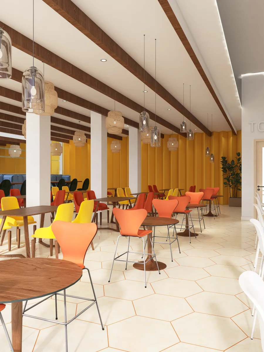 #CafeContest Honey Cafe 3d design renderings