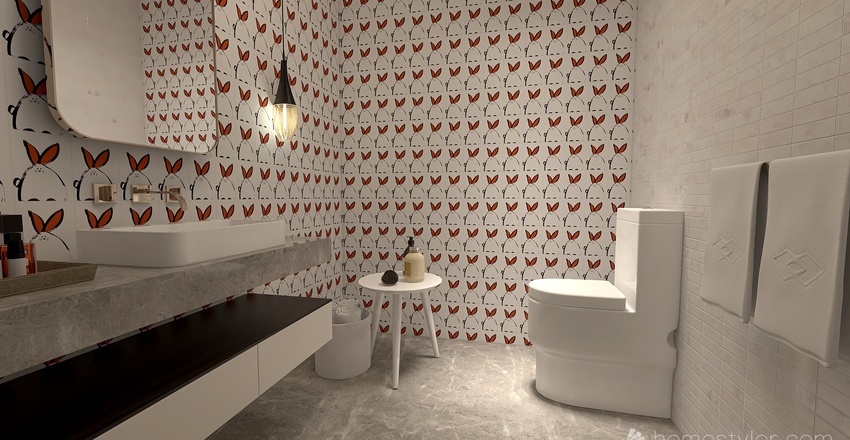 Cloak Room 3d design renderings