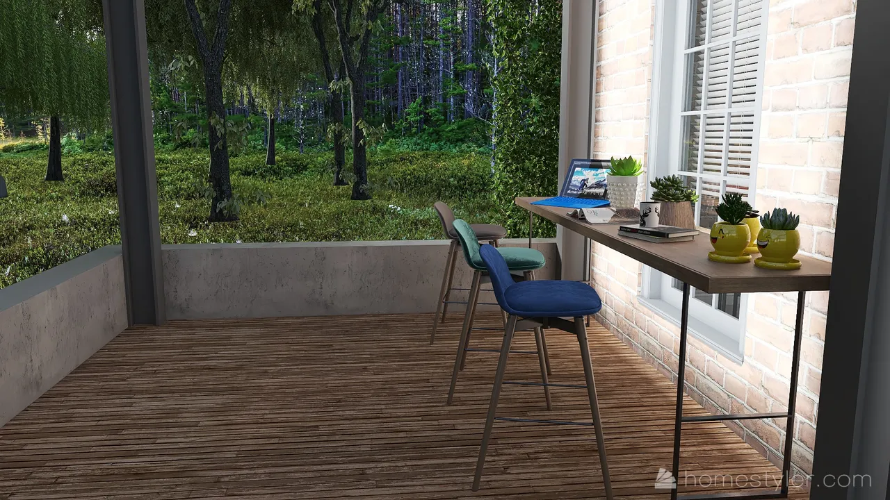 Terrace 3d design renderings