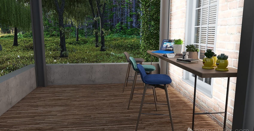 Terrace 3d design renderings