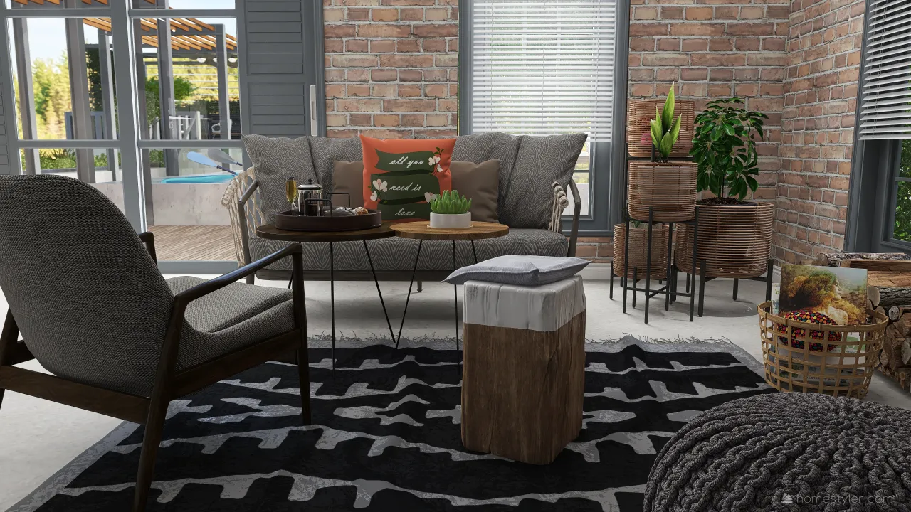 LivingDiningRoom 3d design renderings