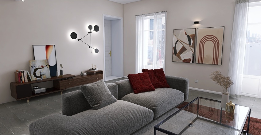 Appartamento Alfieri 3d design renderings