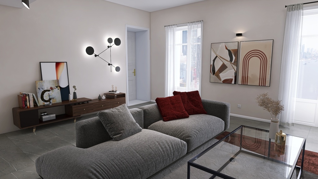 Appartamento Alfieri 3d design renderings