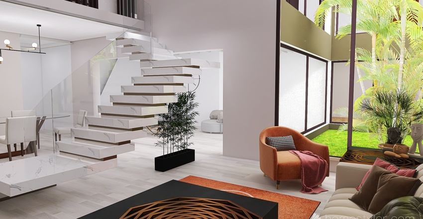 Living and Dining Room 3d design renderings