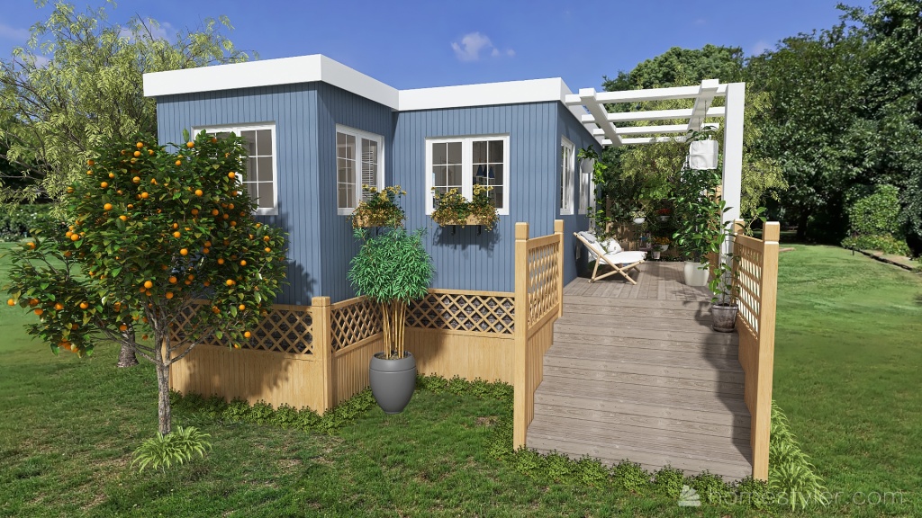 Versatile Sustainable Prefab Container Van Modular Tiny House 3d design renderings