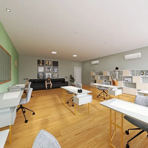 Sala de Estudos Arquitetura 3d design renderings