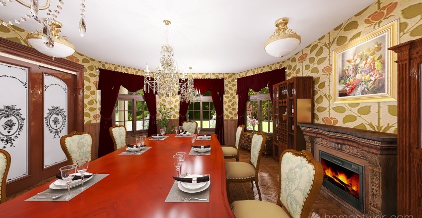 English Manor House 3d design renderings