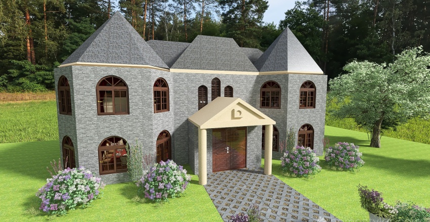 English Manor House 3d design renderings