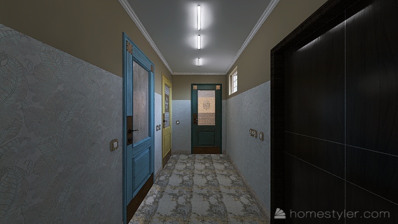 Corridoio disimpegno 3d design renderings