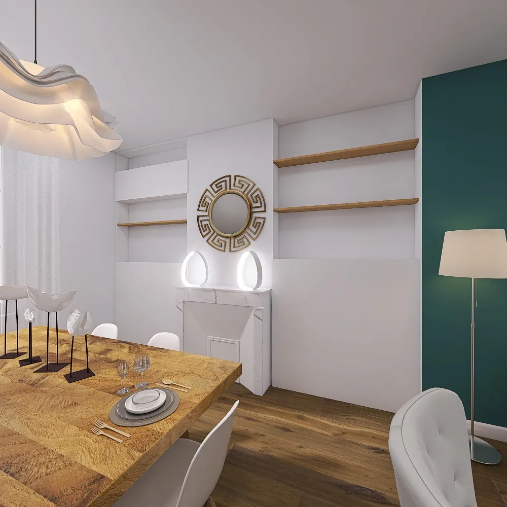 Maison Toulon Table Ovale 3d design renderings
