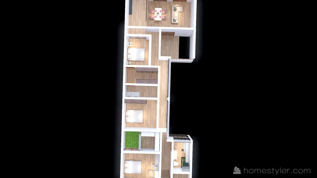 Aquiles lansa con patio 3d design renderings