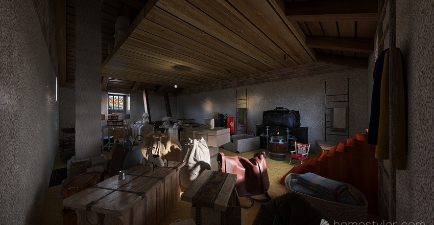 Anne Frank's hiding place house 3d design renderings