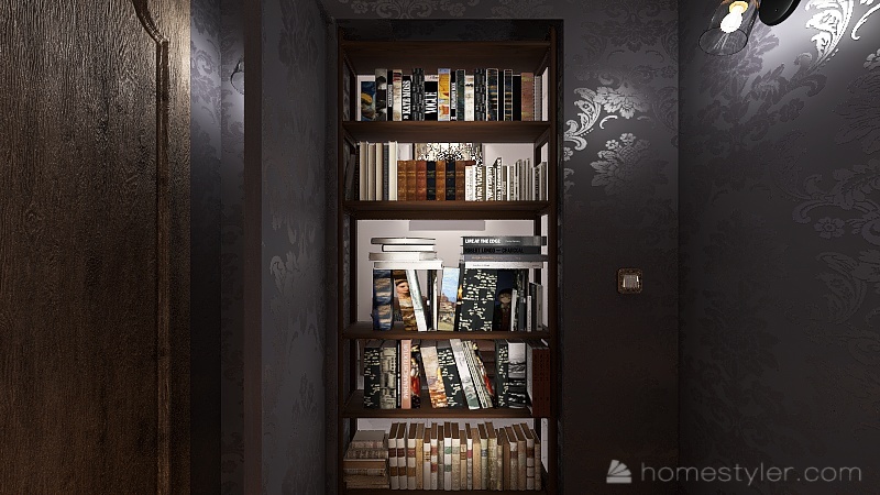 Camera con libreria girevole 3d design renderings