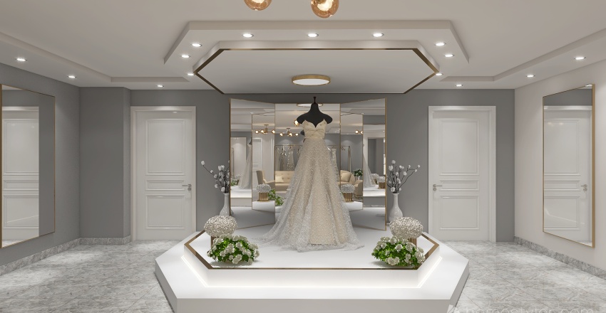 Wedding Dresses Store 3d design renderings