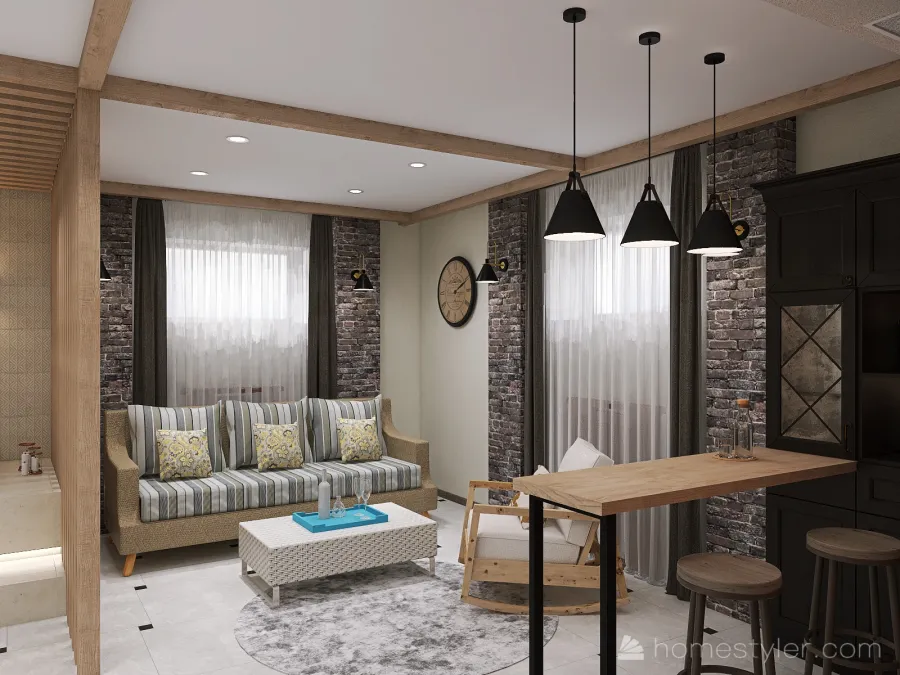спа в доме (цокольный этаж) 3d design renderings